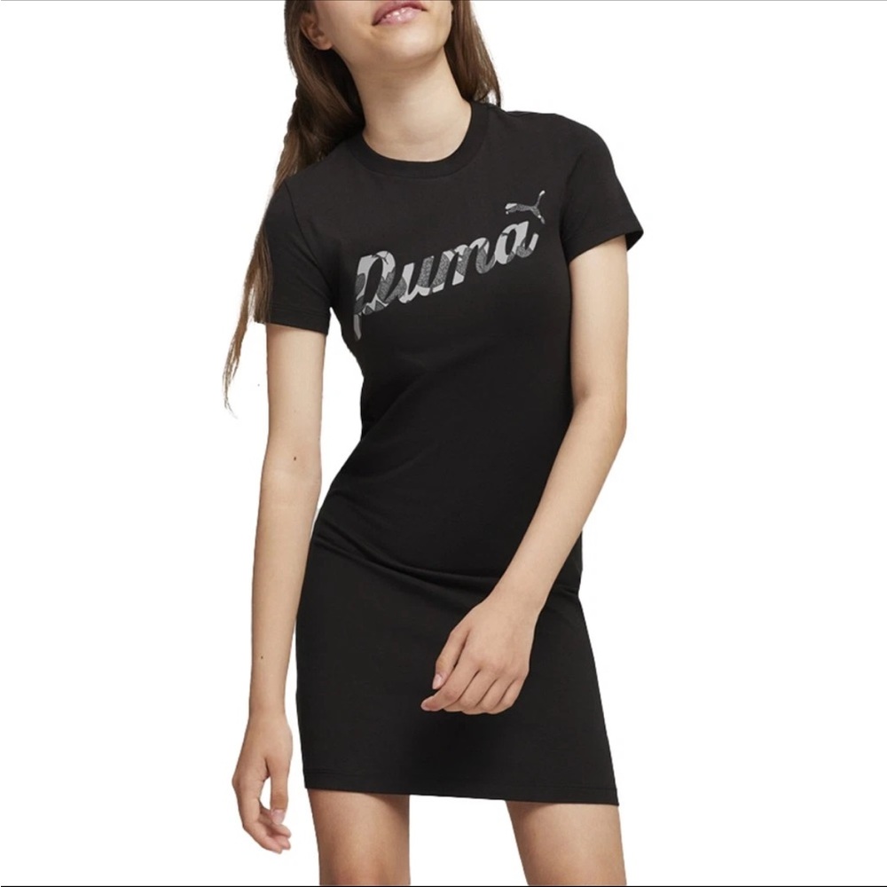 NWT PUMA Essentials Blossom Graphic Dress Cotton Stretch Small